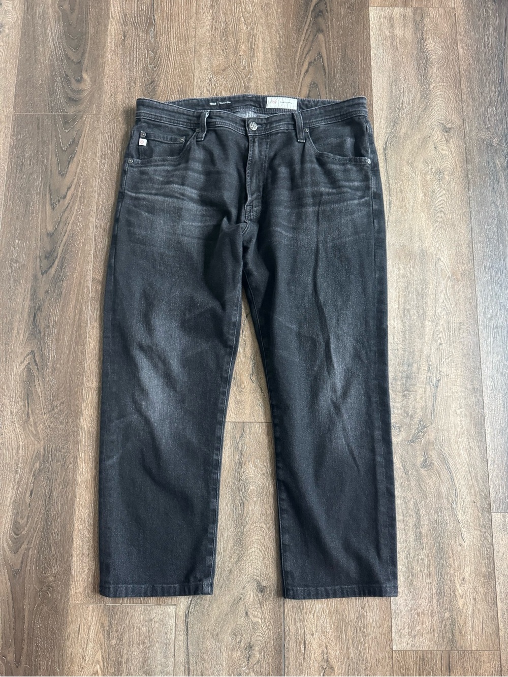 AG Adriano Goldschmied Black Tellis Modern Slim Jeans Size 36x33